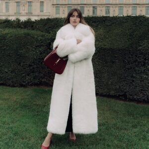 Luxurious Maxi length eco-coat White Teddy Coat. European Brand Lichi. Like New